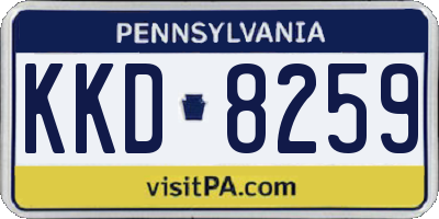 PA license plate KKD8259