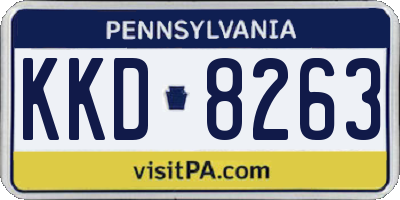 PA license plate KKD8263