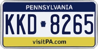 PA license plate KKD8265
