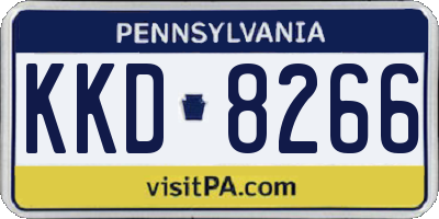 PA license plate KKD8266