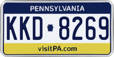 PA license plate KKD8269