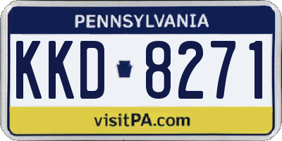 PA license plate KKD8271