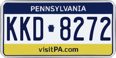 PA license plate KKD8272