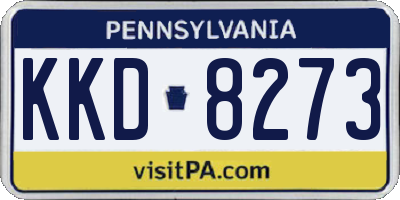 PA license plate KKD8273