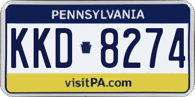 PA license plate KKD8274