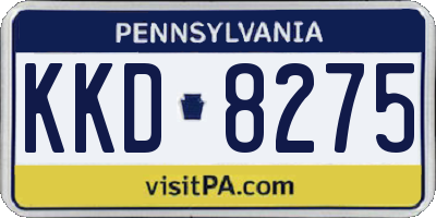 PA license plate KKD8275