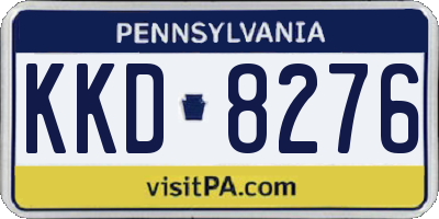 PA license plate KKD8276