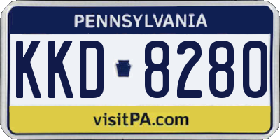 PA license plate KKD8280