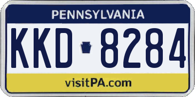 PA license plate KKD8284