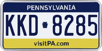 PA license plate KKD8285