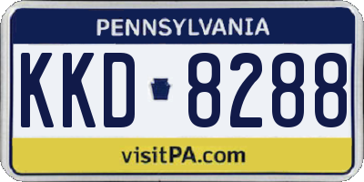 PA license plate KKD8288
