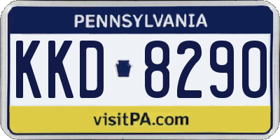 PA license plate KKD8290