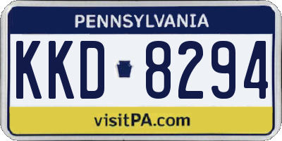 PA license plate KKD8294