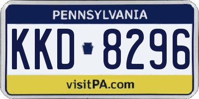 PA license plate KKD8296