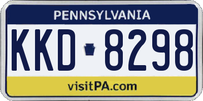 PA license plate KKD8298
