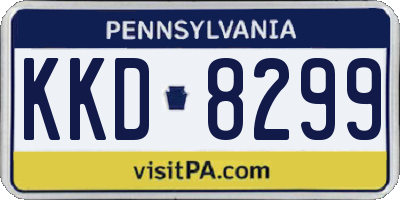 PA license plate KKD8299