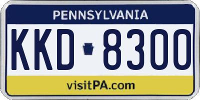 PA license plate KKD8300