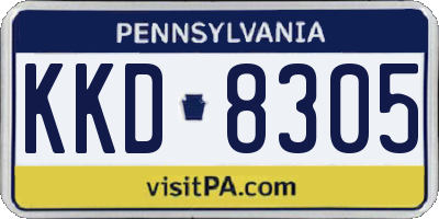 PA license plate KKD8305