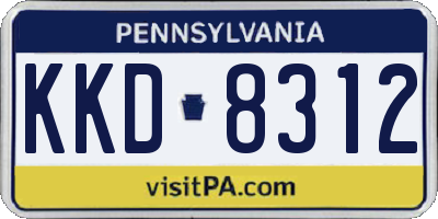 PA license plate KKD8312