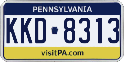 PA license plate KKD8313
