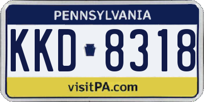 PA license plate KKD8318