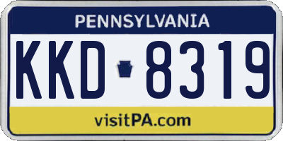 PA license plate KKD8319