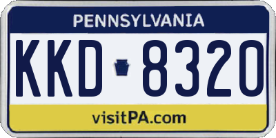 PA license plate KKD8320