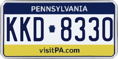 PA license plate KKD8330