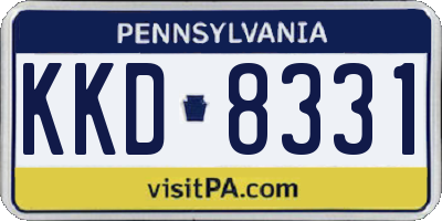 PA license plate KKD8331