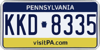 PA license plate KKD8335