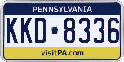 PA license plate KKD8336