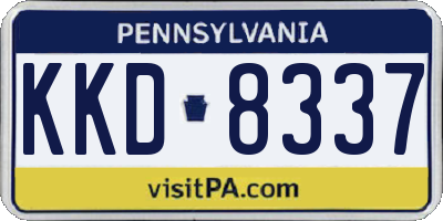 PA license plate KKD8337