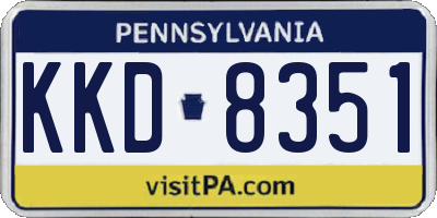 PA license plate KKD8351