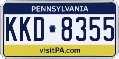 PA license plate KKD8355