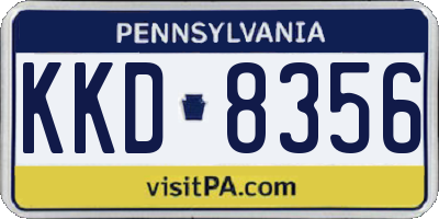 PA license plate KKD8356