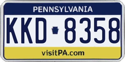 PA license plate KKD8358