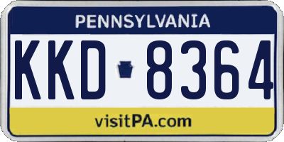 PA license plate KKD8364