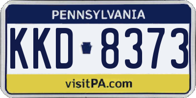 PA license plate KKD8373