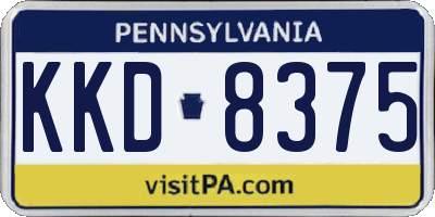 PA license plate KKD8375