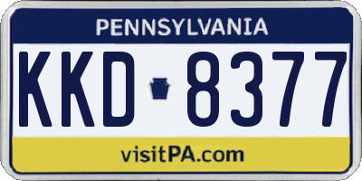 PA license plate KKD8377