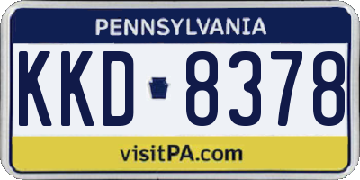 PA license plate KKD8378