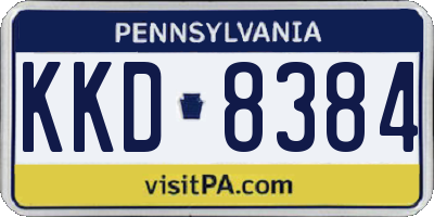 PA license plate KKD8384