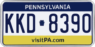 PA license plate KKD8390