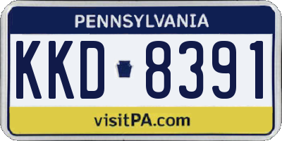 PA license plate KKD8391