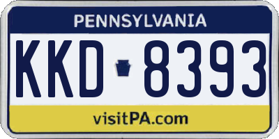 PA license plate KKD8393