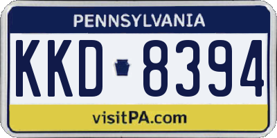 PA license plate KKD8394