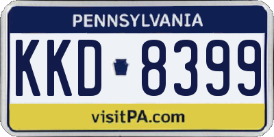 PA license plate KKD8399