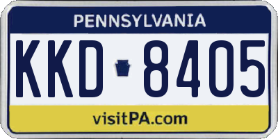 PA license plate KKD8405
