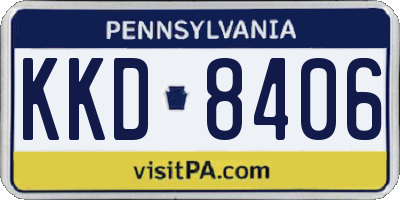 PA license plate KKD8406