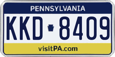 PA license plate KKD8409